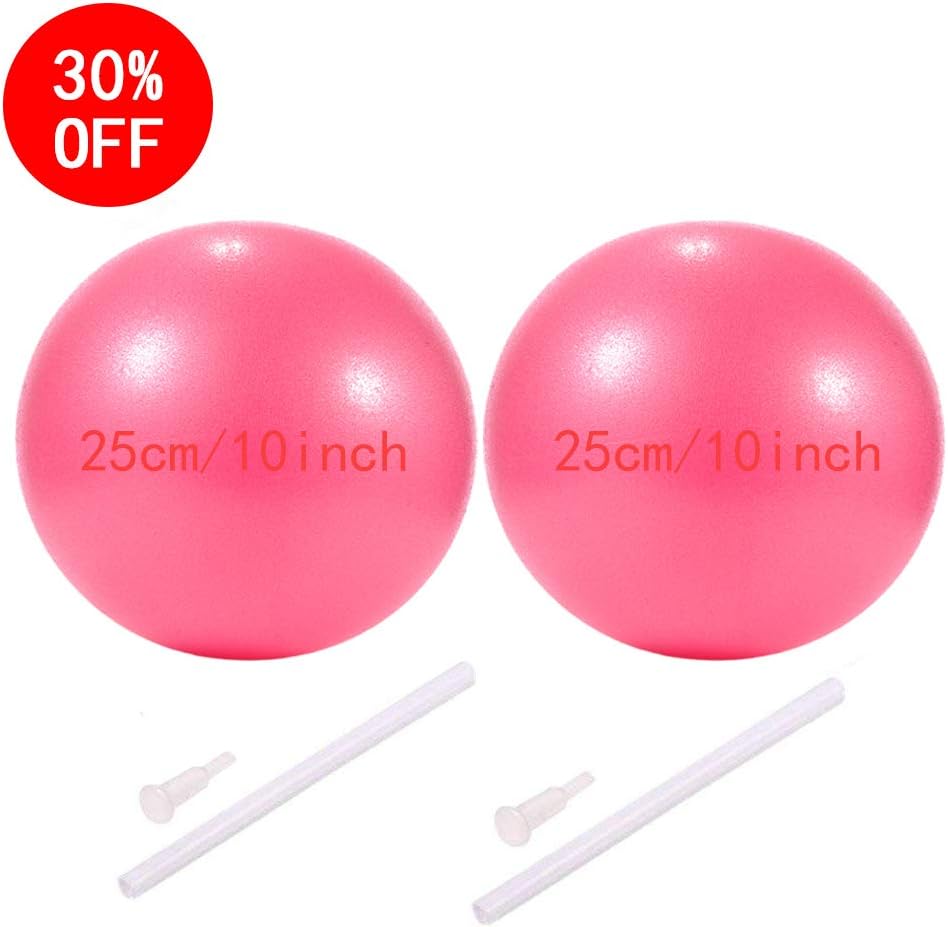 Pilates Ball, Exercise Balls, Barre Ball, Mini Exercise Ball with Pump, Small Bender Ball for Stability, Barre, Pilates, Yoga