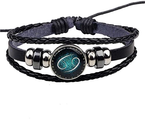 Rope Bangle,Coconano Twelve Constellations Hand Woven Beaded Vintage Bracelet