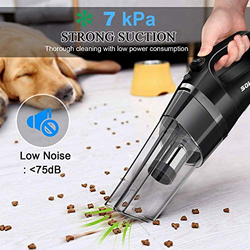 oneday Handheld Vacuum Cordless Hoover Rechargeable Stick Vacuum Cleaner Cyclonic Suction Low-noise with 6 Accessories