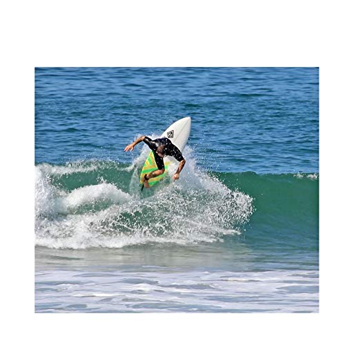 Paragon Surfboards High Performance Hobgoblin | Fast & Fun Shortboard Surf Board, Ideal for Intermediate to Advanced Surfers | 5'8" x 20.7" x 2.3" | Green/Yellow - Thumbnail 5