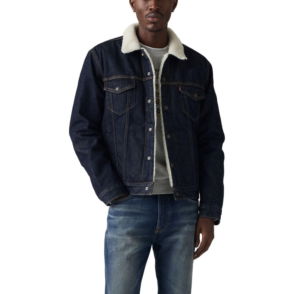 Levi's Men's Sherpa Trucker Jacket (Also Available in Big & Tall), (New) Rinse It Out, XX-Large Image