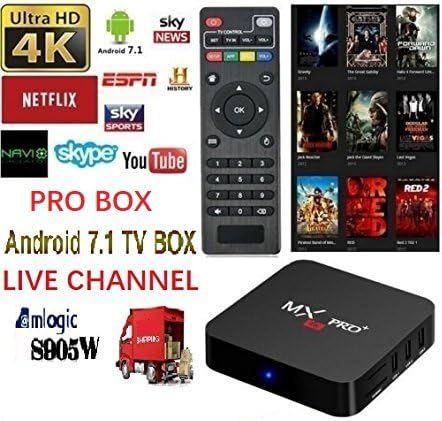 [2018 New Arrive] Pro Box Latest plugin use USA version KD 17.6 Android 7.1 MX PRO TV Box Streaming Media Player 4K/64Bit/3D