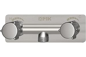 XMK All Metal RV Shower Faucet, RV Camper Shower Faucet Replacement, 4" RV Shower Replacement Valve Diverter for Indoor and Outdoor Shower (Brushed Nickel)