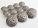 11 Piece Vintage Antiqued Silver Metal Blazer Button Set - Dragon - for Blazer, Suits, Sport Coat, Uniform, Jacket