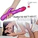 Thrusting Dildo Rabbit Vibrator with 3 Powerful Thrusting Intensities 9 Vibration Modes Heating for G-Spot Clit Stimulation, Fovel Bunny Vibrator Personal Sex Toy for Women, Rechargeable Purplethumb 3