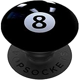 Black 8 Ball Pool Billiard PopSockets Adhesive PopGrip