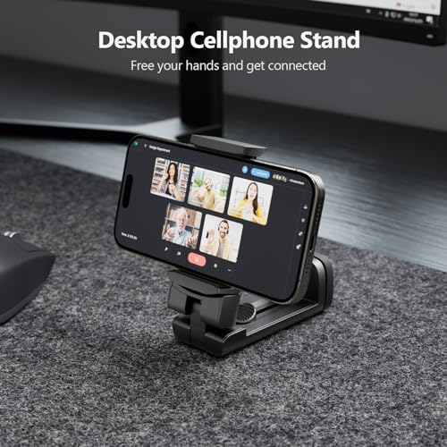 MiiKARE Airplane Travel Essentials Phone Holder, Universal Handsfree Phone Mount for Flying with 360 Degree Rotation, Accessory for Airplane, Travel Must Haves Phone Stand for Desk, Tray Table