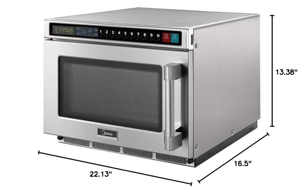 Midea Equipment 2117G1A Commercial Microwave, 2100 Watts, Stainless Steel