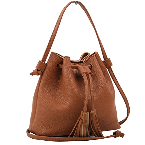 Copi Women's Everyday Bucket Bag & Cute Feminine Of Crossbody Small Bags Camel