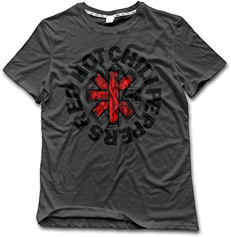 JML93 Fashion Men's RED HOT CHILI PEPPERS LYRICS4 Short Sleeve DeepHeather Size M