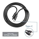 SONEic - USB Type-C to Type-C (USB-C to USB-C) Cable for Nexus 5X, Nexus 6P, Google Pixel, LG G5, HTC 10, Lumia 950/950XL & All Other USB Type-C Devices - Black (Cable ONLY)