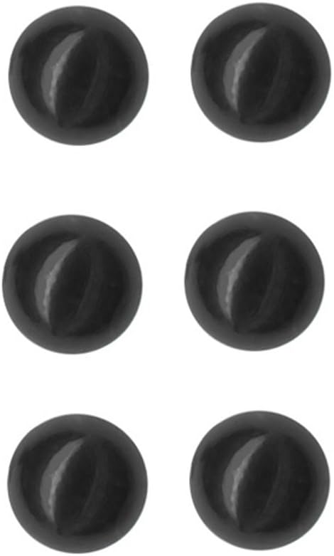 Body Piercing Jewelry Pack of Six Black Replacement Balls-Steel-18 or 16 gauge 4mm-Externally Threaded