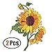 2 Pcs Van Gogh Sunflower Iron On Patches for Backpacks, Hats, DIY Sew on Applique Patch, Vintage Embroidered Patches for Repair Clothes, Jackets, Jeans