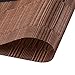 Top Finel Placemats for Dining Table,PVC Table Mats Set of 4,Place Mats Non-Slip Heat Resistant Washable,Brown&Black