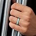 ThunderFit Thin and Stackable Silicone Rings, 8 Pack Silicone Wedding Bands for Women - Diamond Pattern