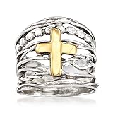 Ross-Simons Sterling Silver and 14kt Yellow Gold
