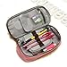 LORJE Big Capacity Multifunction Canvas Pencil Case Bag Storage Organizer Pencil Case- ( Pink)