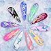 Nail Foil Transfer Sticker, KISSBUTY Holographic Flame Nail Art Stickers Tips Wraps Foil Transfer Adhesive Glitters Acrylic DIY Nail Decoration Flame Desigh