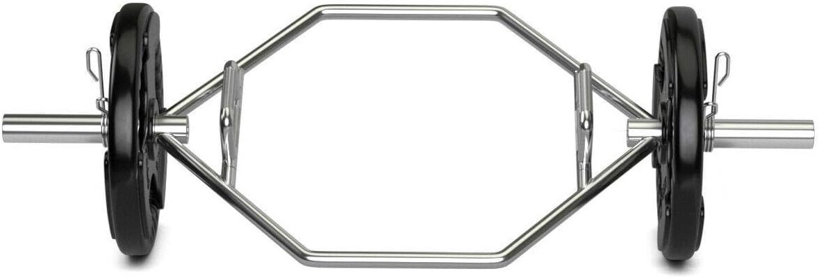 simplyUSAhello 56" Olympic Hexagon Deadlift Trap Bar with Folding Grips Powerlifting