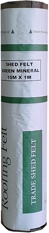 Ashbrook BillyOh Green Mineral Shed Roofing Felt 10m Durable Weatherproof view 1