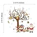 ElecMotive Merry Christmas Santa Claus Owls Christmas Tree Gifts Wall Decals, Living Room Bedroom Shop Window Removable Wall Stickers Murals Removable DIY Home Decorations Art Decor (Christmas)