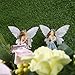 JUNIQUTE Fairy Garden Fairy Figurines - Garden Fairies - Sitting Girls Set of 2 pcs - Kit for Outdoor or House Decor, Hand Painted Resin Figurines, for Garden Indoor Decor Gift