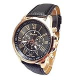 NYKKOLA Male Quality Leather Belt Casual Fashion Watches Three Six-Pin Quartz Watches Quartz Watch Black