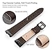 SWEES Leather Bands Compatible for Fitbit Charge 4, Charge 3 & Charge 3 SE Fitness Tracker, Genuine Leather Band Strap Wristband Replacement for Women Men Small Large, Black, Rose Gold, Beige, Brown