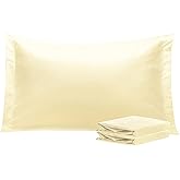 NTBAY King Pillow Shams - 2 Pack Brushed Microfiber 20x36 Sham Covers - Super Soft and Cozy, Wrinkle, Fade, Stain Resistant 20x36 Inches Oxford Pillowcases, Ivory