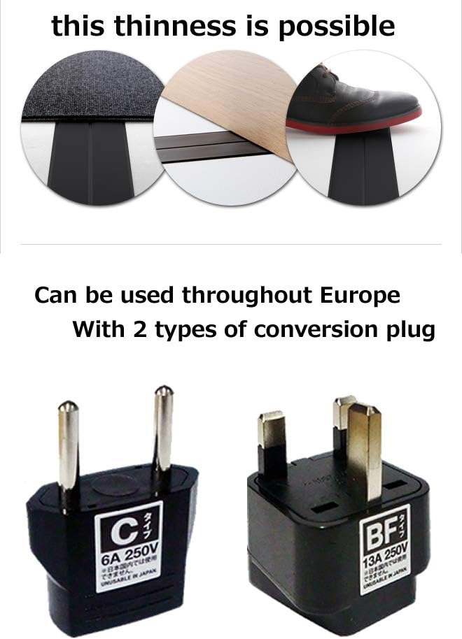 Koumeican Flat Cable The thinnest Power Cord in The World-Thickness 0.9mm (0.003-Inch)-1m (3.28-Feet) White - Image 4