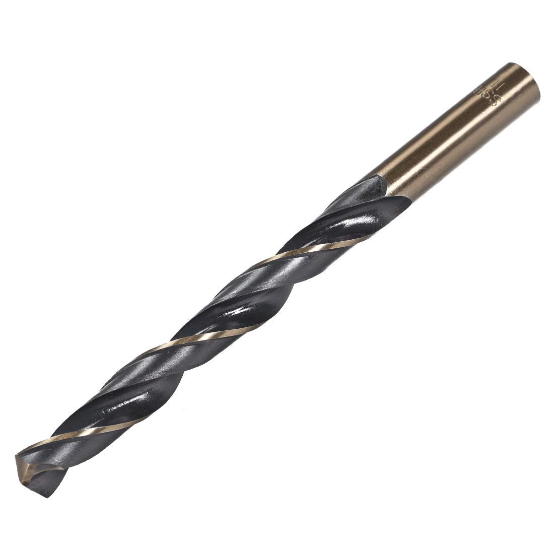 Photo 1 of uxcell Straight Shank Twist Drill Bits 11mm Gold Titanium & Black Nitride Coated High Speed Steel (HSS) 4341 with 11mm Shank for Stainless Steel Alloy Metal Plastic Wood