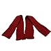 Womens Crochet Knit Fingerless Arm Warmers With Thumb Hole Super Long Winter Cold Weather Gloves Mittens (Wine Red)