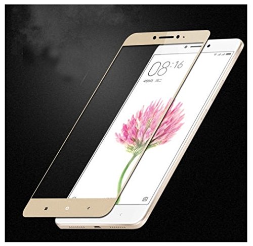 Plus Curved Edge 3D Full Screen Tempered Glass Screen Protector for Xiaomi Mi Max (Gold)