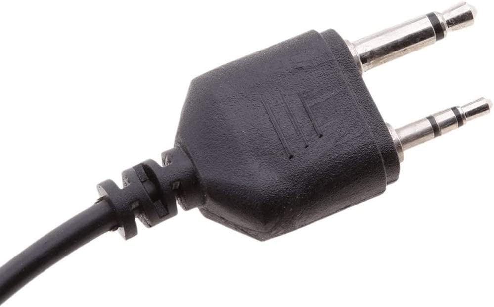 POFET 2pin Earpiece Headset With Microphone For Midland G6 G9 GXT550 Walkie Talkie, Schwarz - Image 3