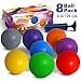 NDN LINE 8 Inch Playground Balls (Set of 8 deflated, for Schools and for Kids, Dodgeball, Kickball Pump Included)