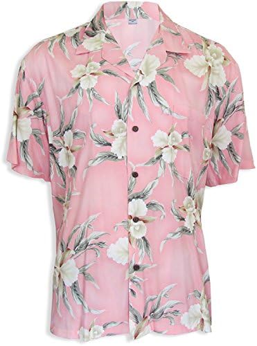 Two Palms Mens Retro Orchid Shirt Pink L
