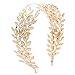 Aegenacess Gold Leaf Wedding Headband Greek Goddess Branch Roman Dainty Hair Crown Head Dress Boho Accessories for Bride Costumes Halloween