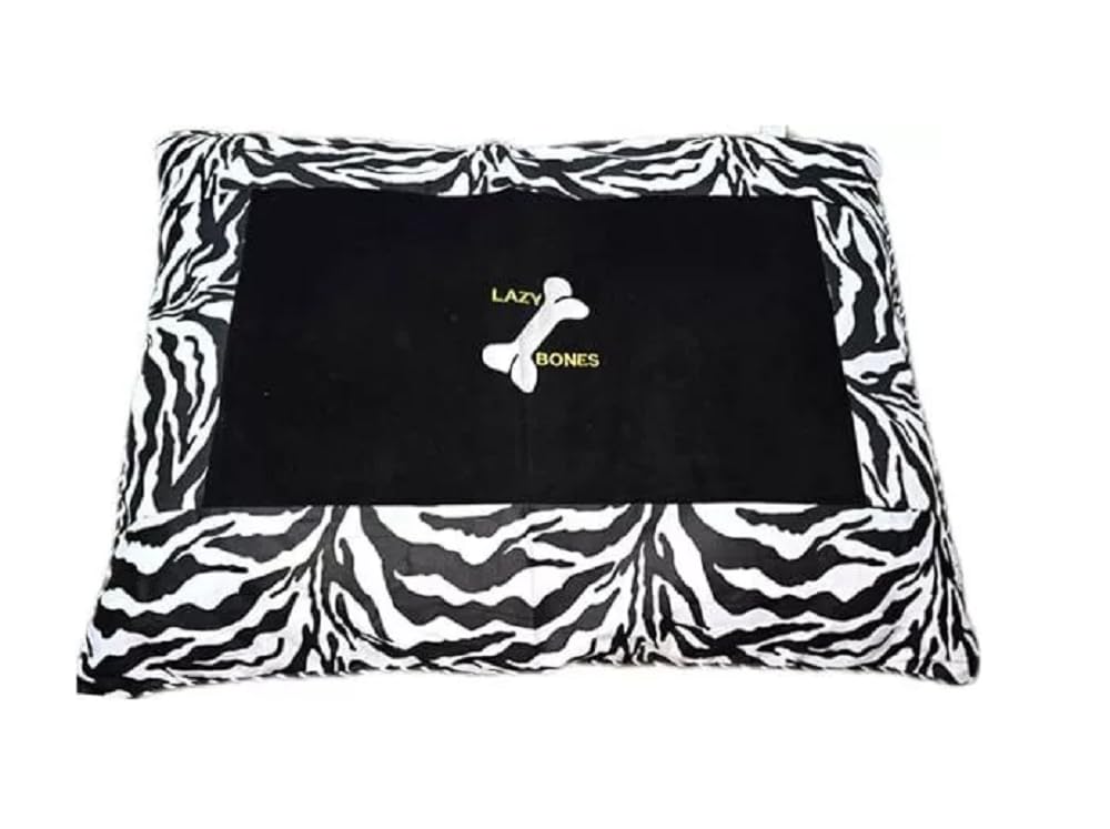 Zebra Print Dog Bed Pillow Cover Large 29"x39" Removable Zipped Polycotton Outer Covers, Filling Not Included, Ideal Pet Pillowcases for Large Breeds & Senior Dogs (29 x 39 inches, Zebra Print)