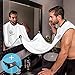 Ystar Beard Apron & Beard Template Tool (Combo) Facial Hair Trimming & Clippings Catcher | Shaving Accessory Guide for Side Burns,Curve Cut By Ystar(White)