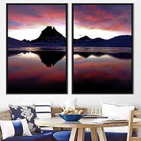 signwin 2 Piece Framed Canvas Wall Art Sunset...