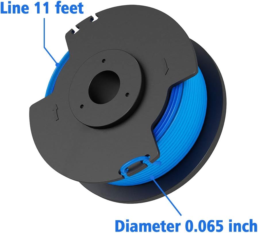 X Home String Trimmer Spool Replacement Compatible with Ryobi Auto Feed Cordless Weed Eater 18V 24V 40V.065" AC14RL3A String Line-6 Spools : Garden & Outdoor