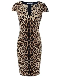 VFSHOW - Vestido de mujer elegante con cuello en V para oficina o negocios, con lápiz