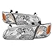 AKKON - For 2000 2001 Toyota Camry OE Style Chrome Housing Headlights Lamp Assembly Replacement