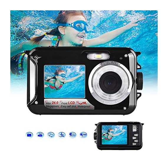 Waterproof Digital Camera FHD 1080P Underwater Camera 24.0MP Waterproof