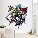 Yosa 3D Avenger Wall Sticker Baby Kids Room Stickers Cartoon Home Decor Wallpaper Poster boy's room decals