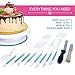 Cake Decorating Kit by Wellmax | Complete Set of Baking Supplies Incl. Pastry Bag and Cake Turntable Stand for Cupcakes | 24pc Russian Piping Tips + Large Selection of Silicone Tools