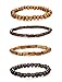 ORAZIO 8PCS Leather Bracelet for Men Womens Braided Rope Bangle Cuff Bracelet,7.5-8.5 Inches Adjustable