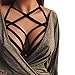Febecool Harness Bra, Sexy Women Hollow Out Elastic Cage Bra Bandage Strappy Halter Bra Top (Large, Black)