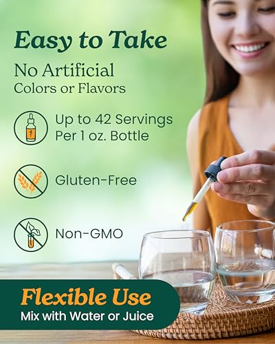 Herb Pharm Organic Ashwagandha Liquid Extract, Alcohol-Free: Mood Support Supplement, Vegan Ashwagandha Root Glycerite, Tasty Non-Bitter Adaptogen Extract for Adults, Non-GMO, 1 Oz