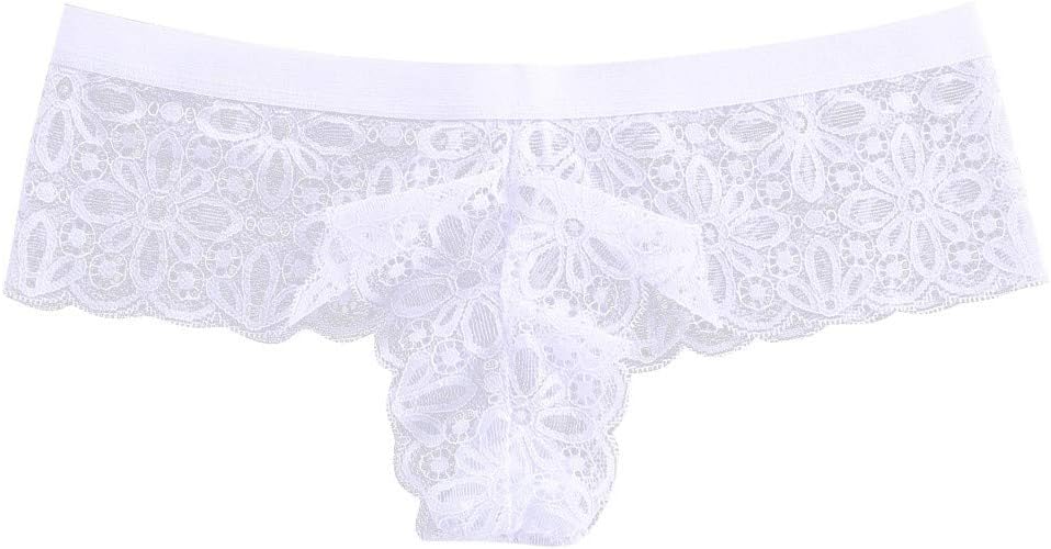 WINNNGOO Women Seamless Lace Cheeky Panties Low Waist Invisible Breathable Cotton Thong Lingerie Underwear Pack of 1/3 PC